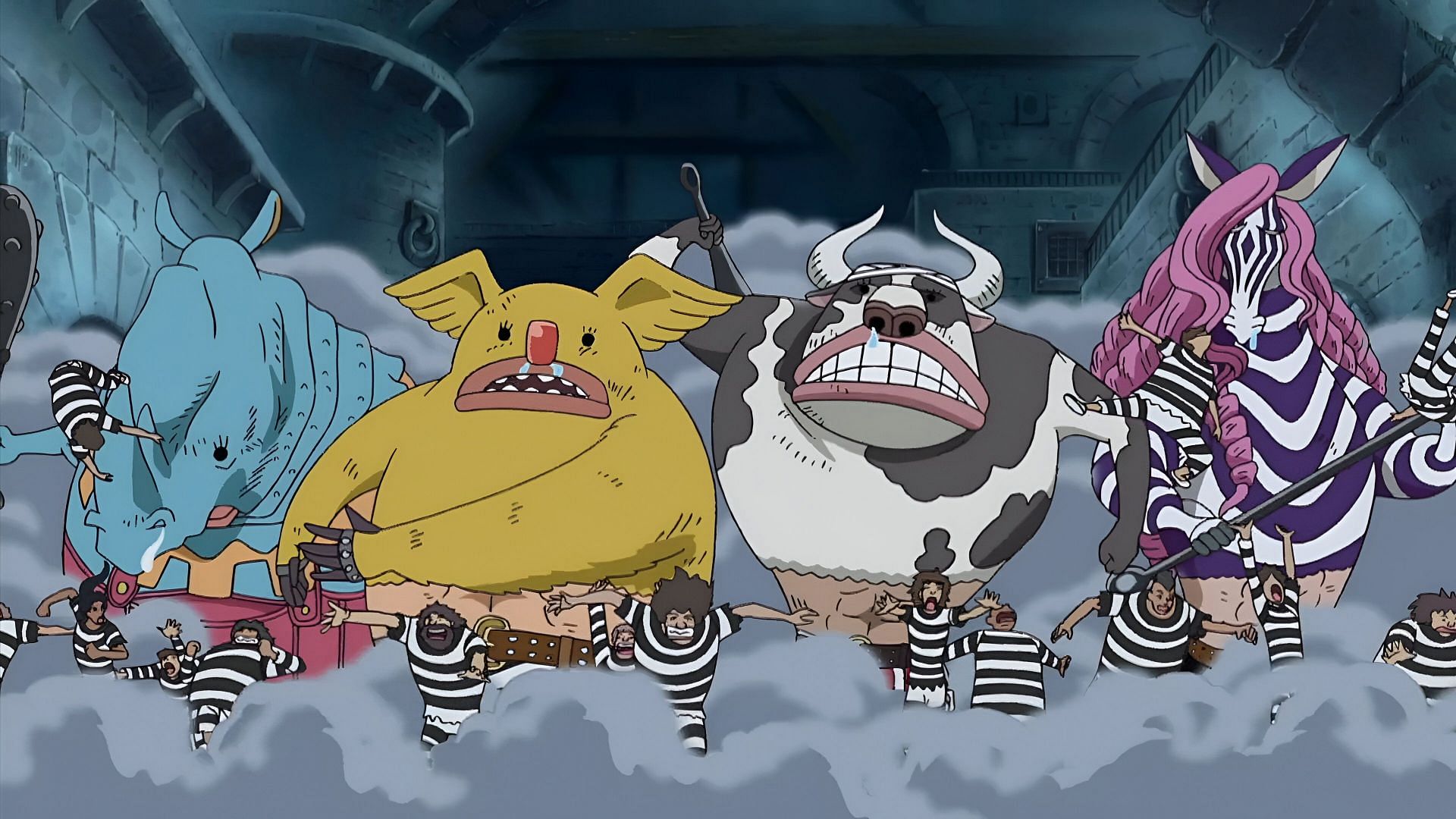 The Jailer Beasts as seen in the anime (Image via Toei Animation)