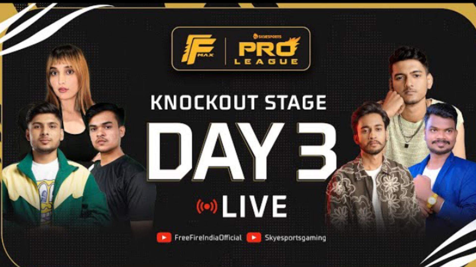 knockout stage of Free Fire Pro League 2025 concluded on March 13 (Image via YouTube/Skyesports)