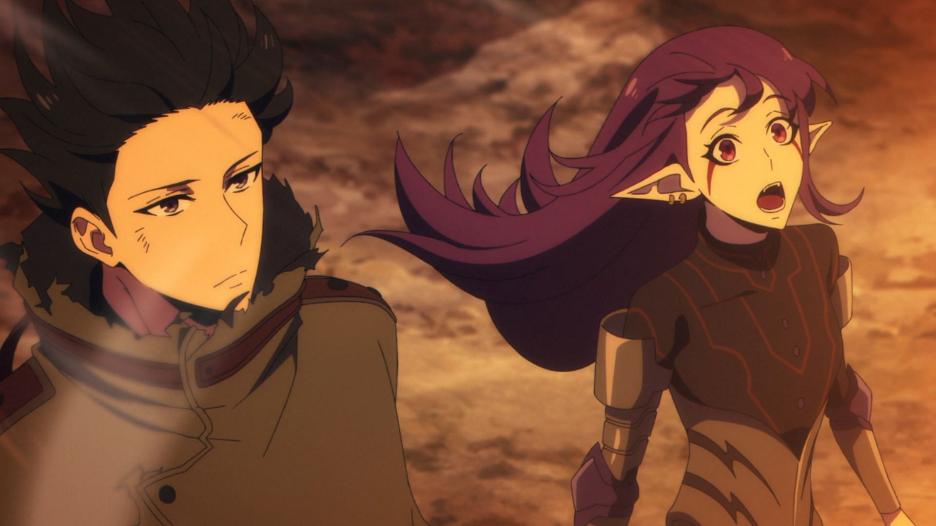 Jinwoo and Esil as he awakens Kaisel (Image via A-1 Pictures)