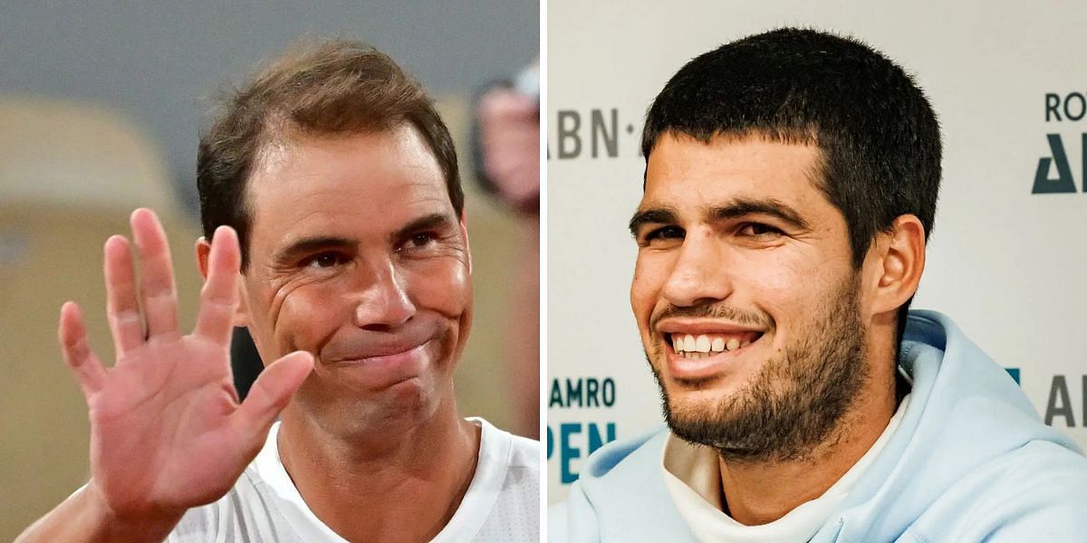 Rafael Nadal (left), Carlos Alcaraz (right), Sources: Getty