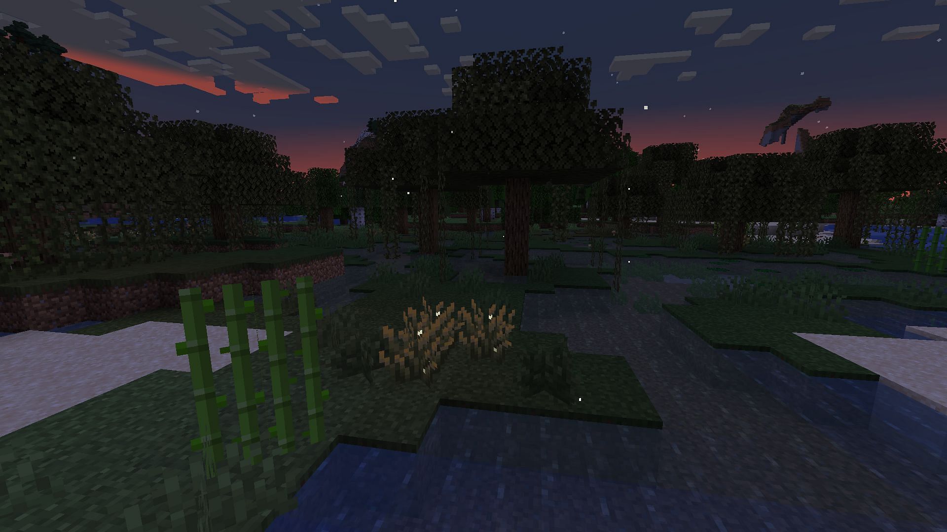 Bush and firefly bush (Image via Mojang &amp; Sportskeeda Gaming)