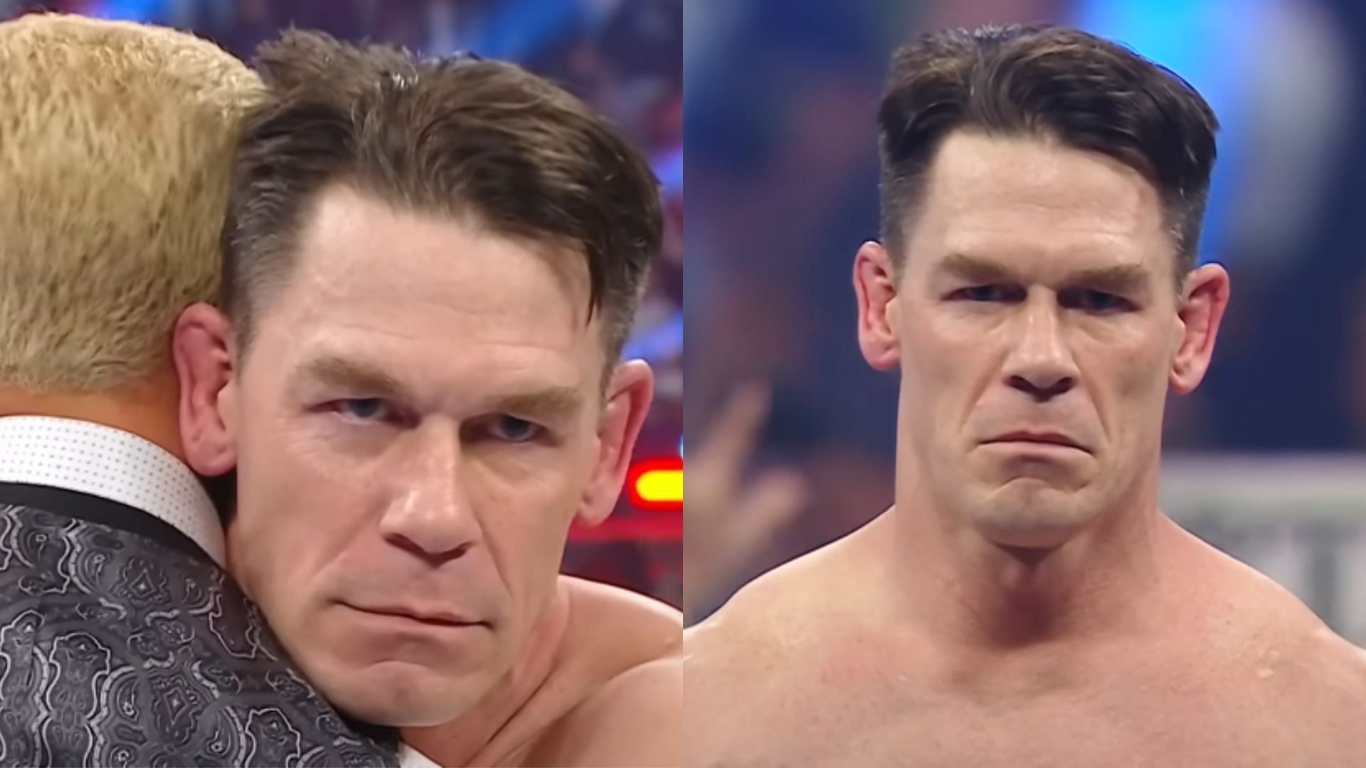 Cena attacked Cody Rhodes at Elimination Chamber. [Image credits: WWE on YouTube]