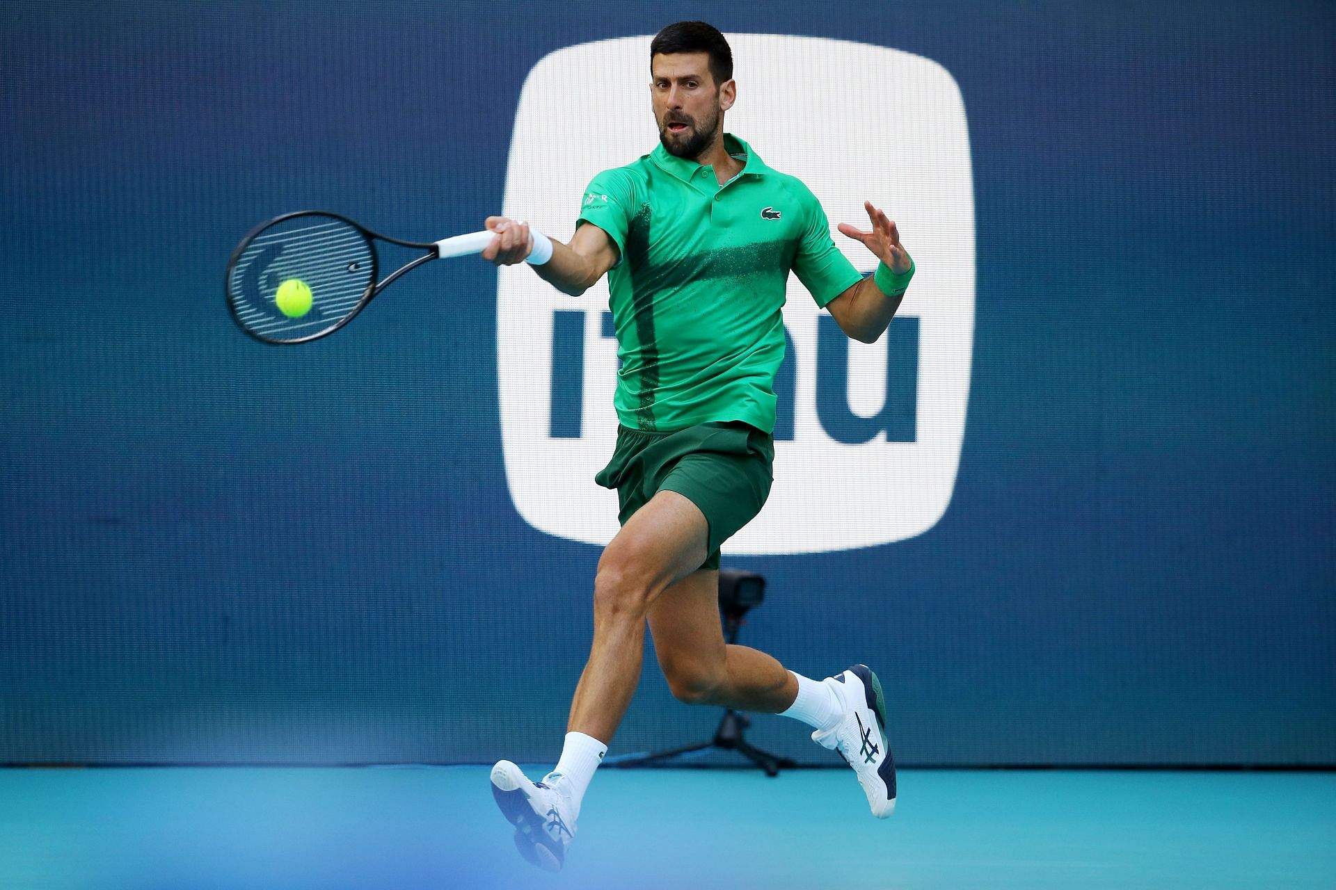 Novak Djokovic at the Miami Open 2025. (Photo: Getty)