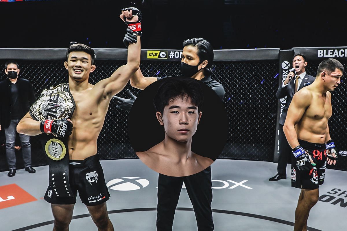 Christian Lee celebrates win over Timofey Nastyukhin with Adrian Lee | Image credit: ONE Championship