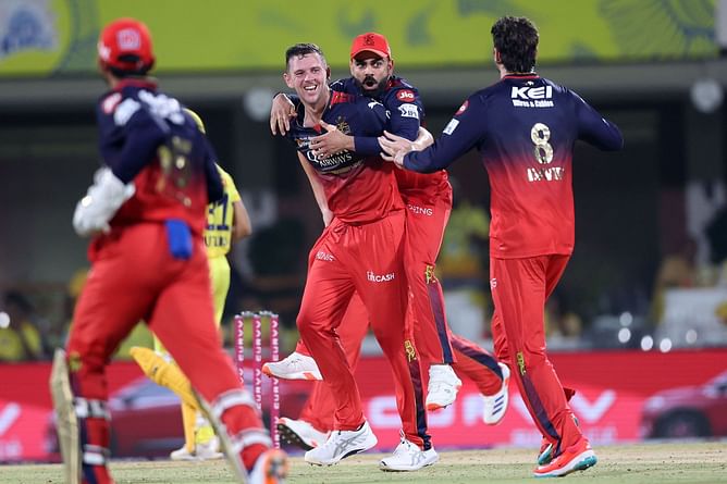 Ruturaj Gaikwad is undone by extra bounce and perishes for a duck to Josh Hazlewood in CSK vs RCB IPL 2025 match [Watch]