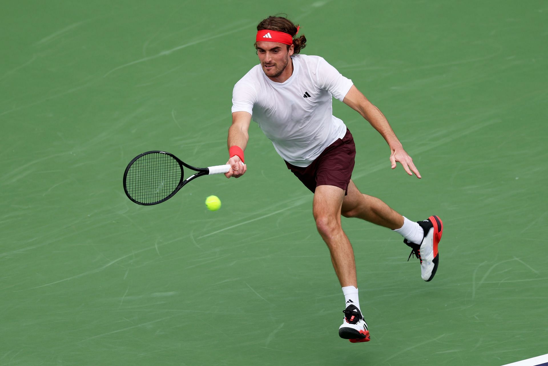 Tsitsipas in action at the BNP Paribas Open (Image Source: Getty)