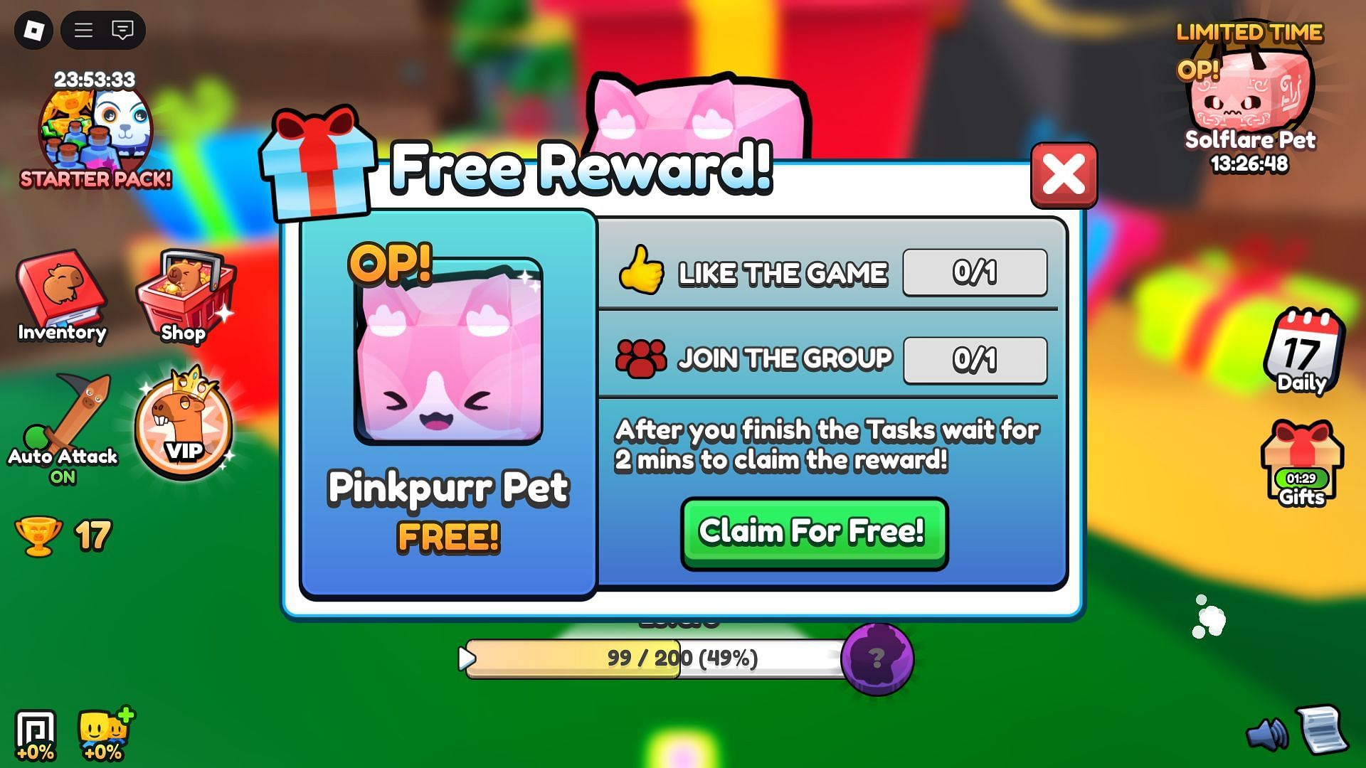 The Pinkpurr Pet (Image via Roblox)