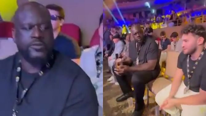 "He lucky they was in public": Fans react to Shaquille O'Neal seemingly getting mad at Adin Ross for spilling his snacks