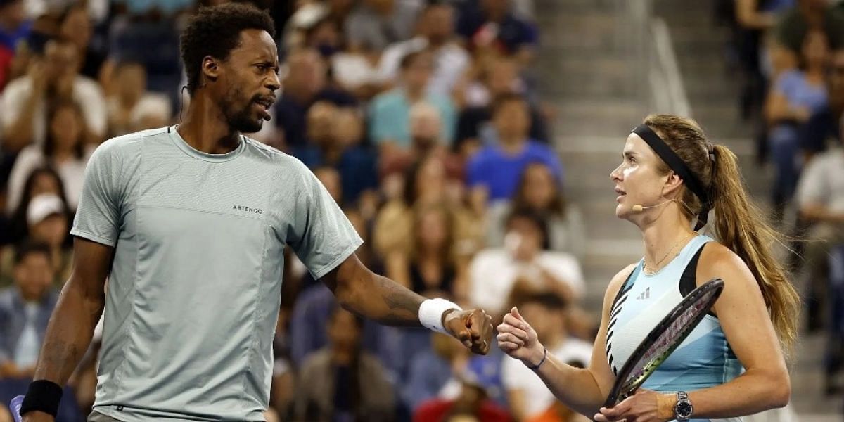 Gael Monfils with his wife Elina Svitolina. Source: Getty