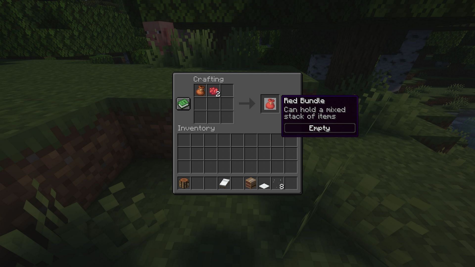 Bundles can be dyed to make them look different (Image via Sportskeeda Gaming/Mojang Studios)