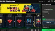 Snippet showing all rounds and their respective rewards in the EA FC Mobile Code Neon Solskjaer Challenge (Image via EA Sports)