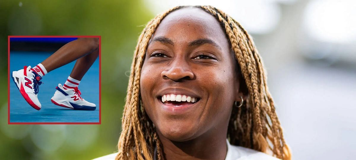 Coco Gauff, New Balance sneakers (Inset) [Image source: Getty]