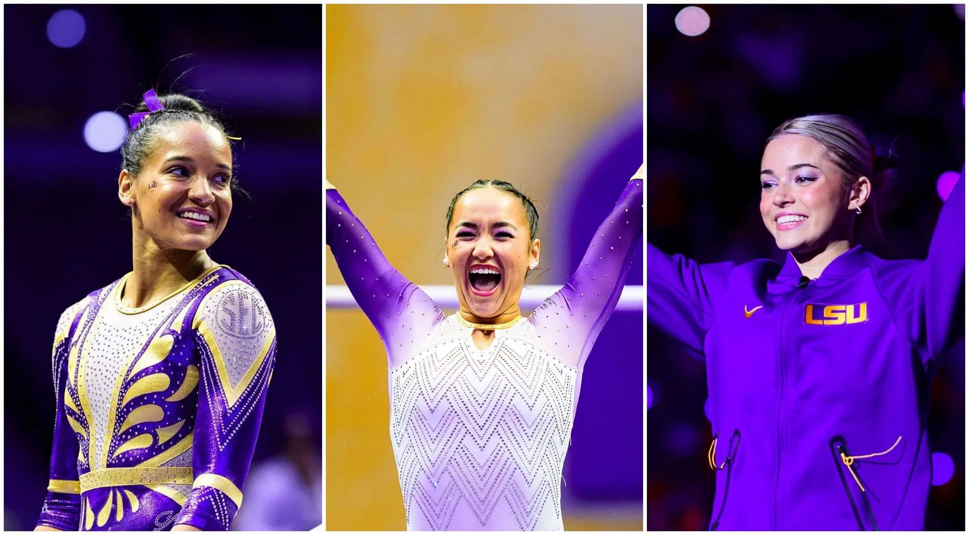 Haleigh Bryant, Aleah Finnegan and Olivia Dunne