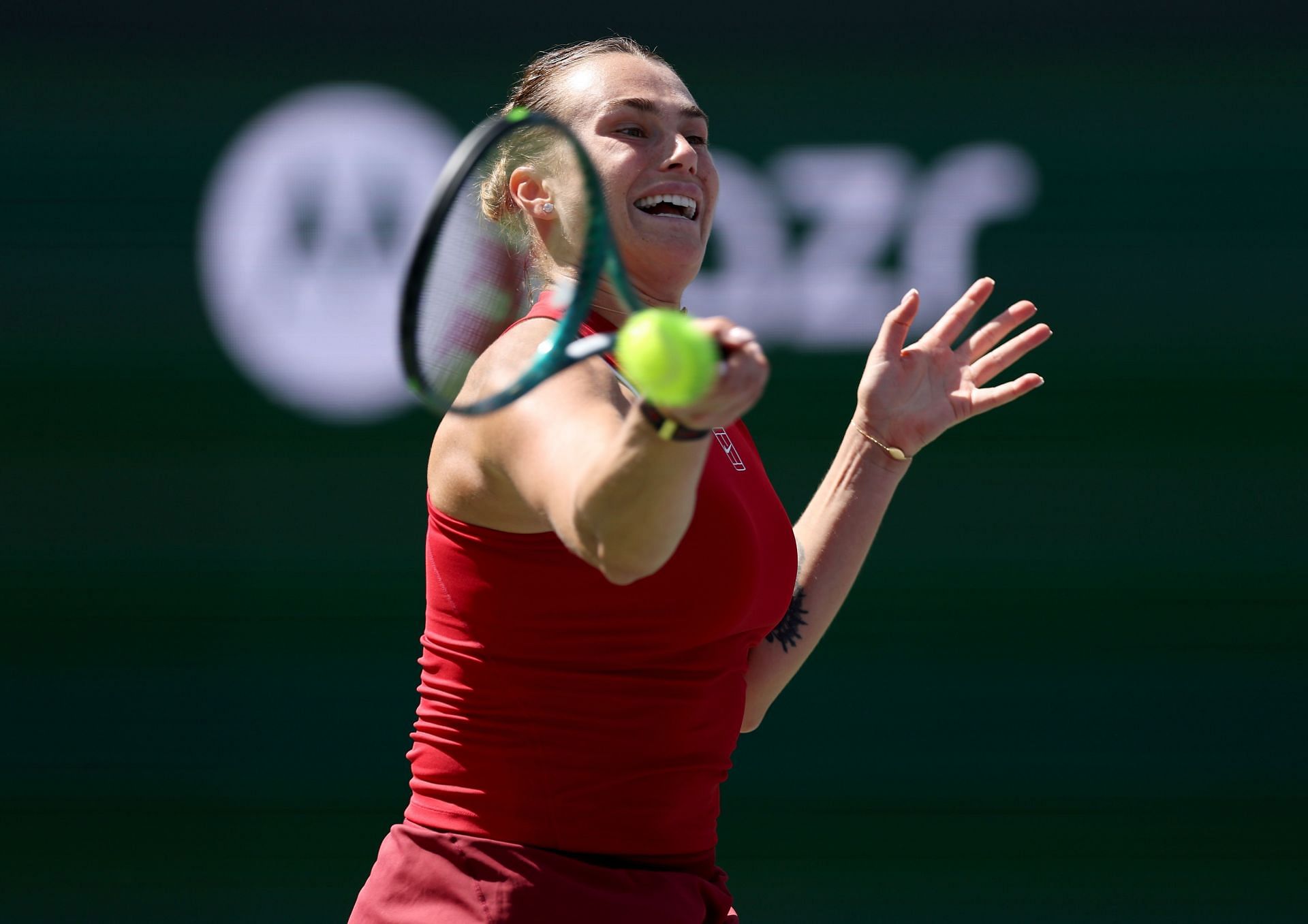 Aryna Sabalenka in action at the BNP Paribas Open (Image Source: Getty)