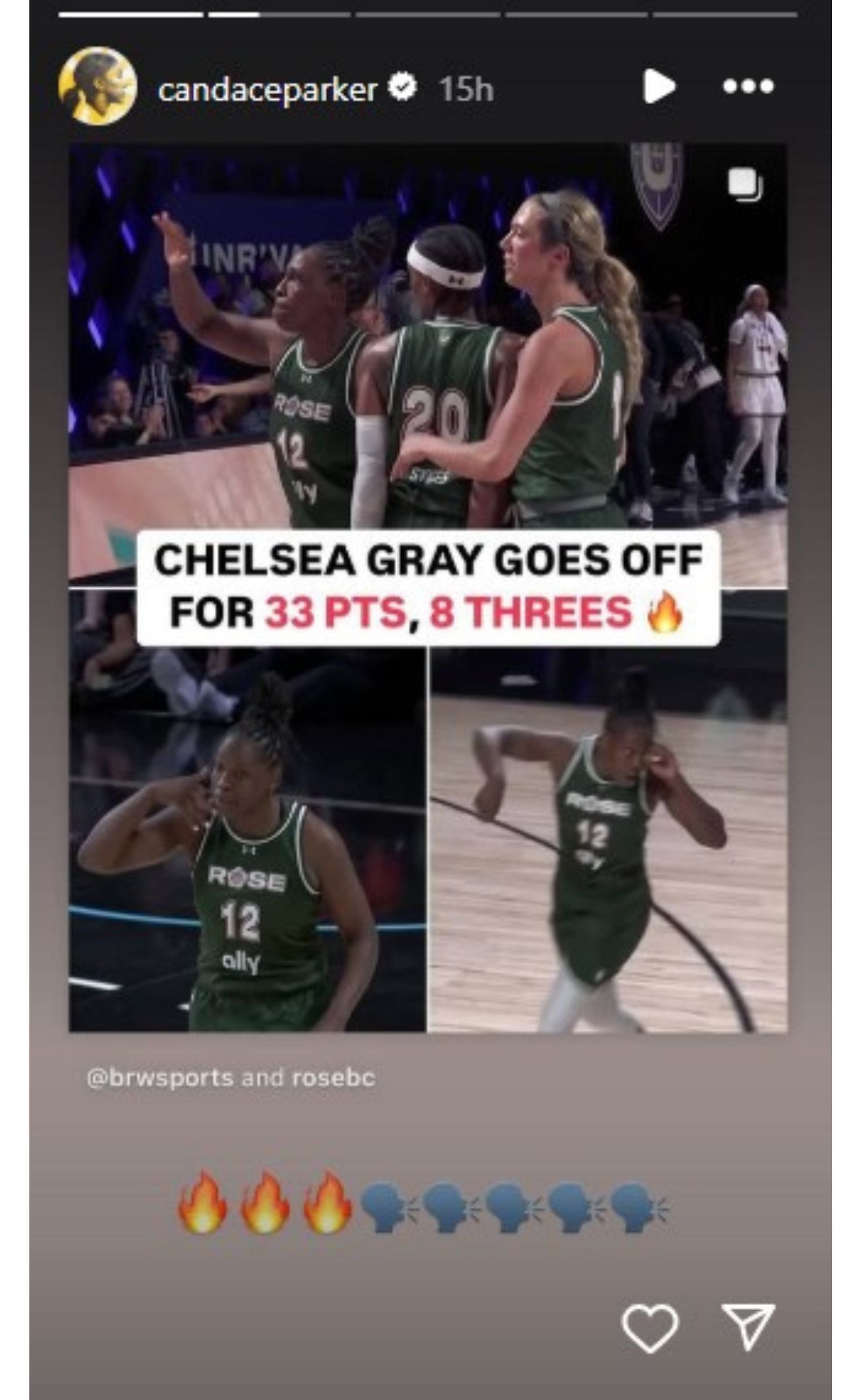 Chelsea Gray for MVP (via IG/@candaceparker)