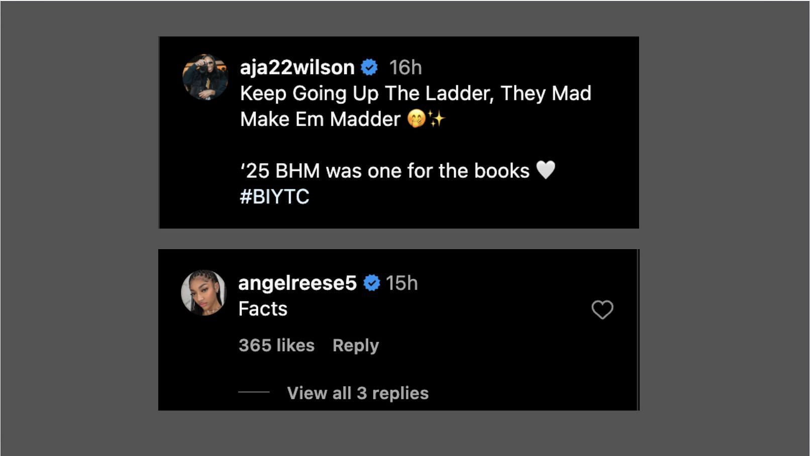 Angel Reese hyped up the WNBA MVP on her offseason activities