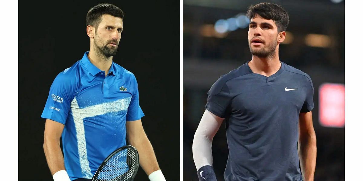 Novak Djokovic (L) and Carlos Alcaraz (R) (Image Source: Getty)