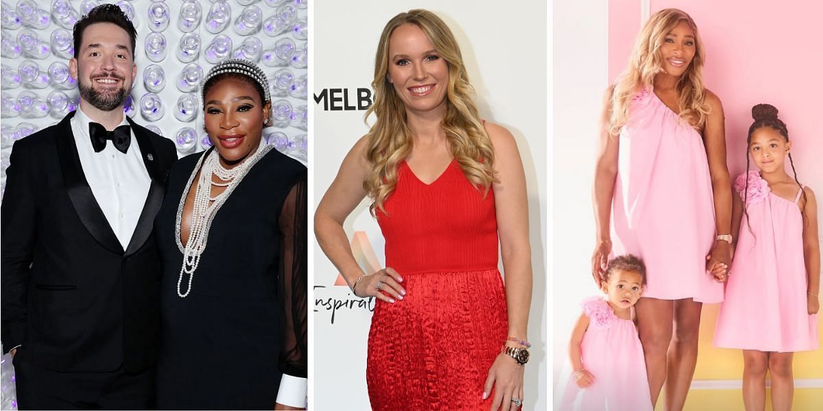 Serena Williams, Caroline Wozniacki, Alexis Ohanian (Source: Getty (L); Instagram -https://www.instagram.com/stories/serenawilliams/3586784429055765324/ (R))