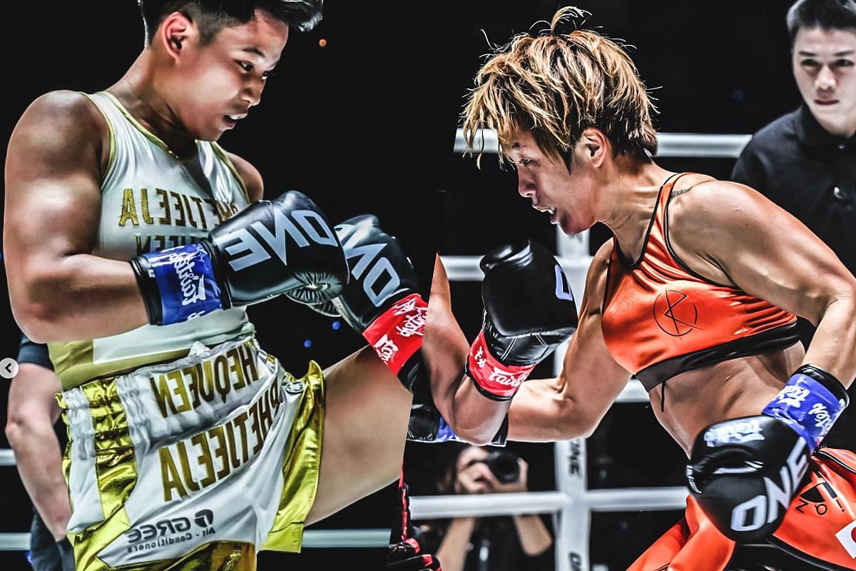 Phetjeeja Lukjaoporongtom and Kana Morimoto - Photo by ONE Championship