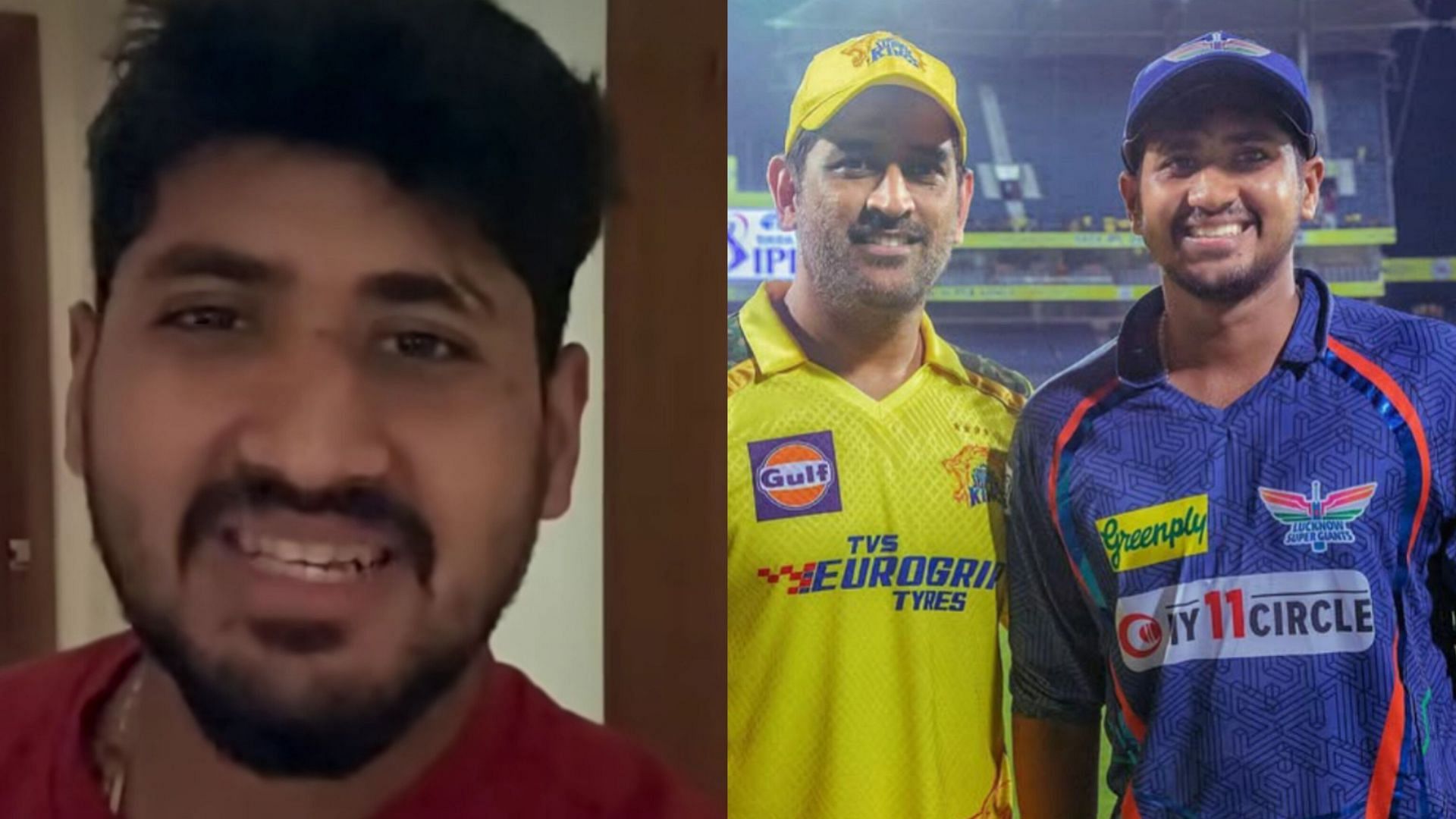 Yash Thakur with MS Dhoni (Image: Instagram/yashthakur06)