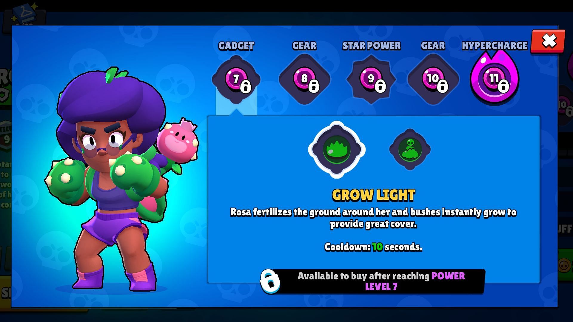 Rosa&rsquo;s required Gadget details (Image via Supercell)