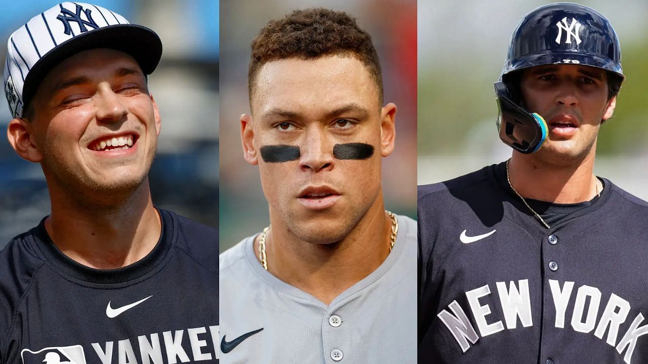 (Left to Right) Ben Rice, Aaron Judge and Spencer Jones (Images from - Getty)