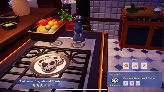 How to make Halloween Gingerbread Cookies in Disney Dreamlight Valley