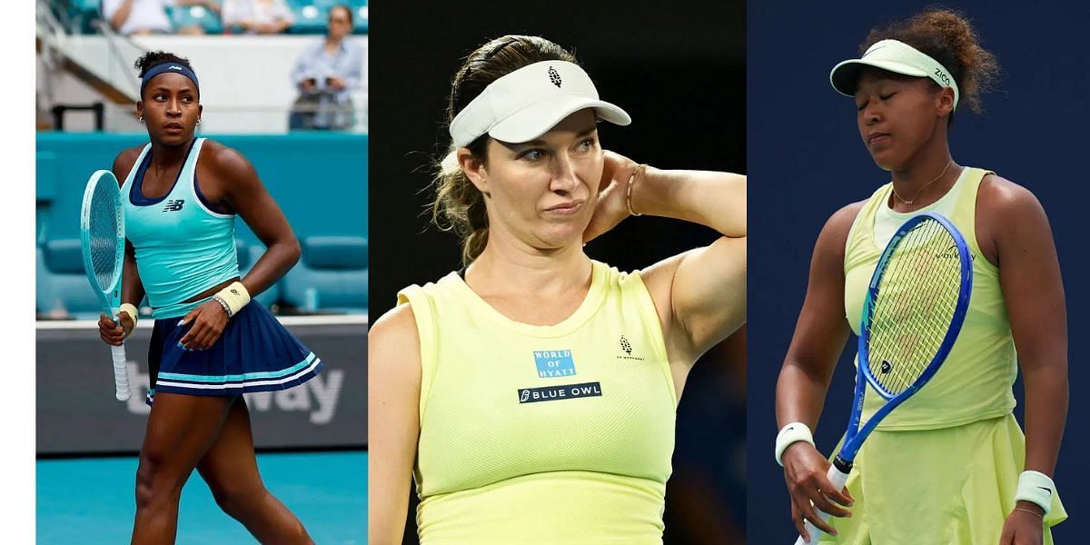 Coco Gauff, Danielle Collins and Naomi Osaka lost their fourth round matches in Miami. (Image credits: Getty)