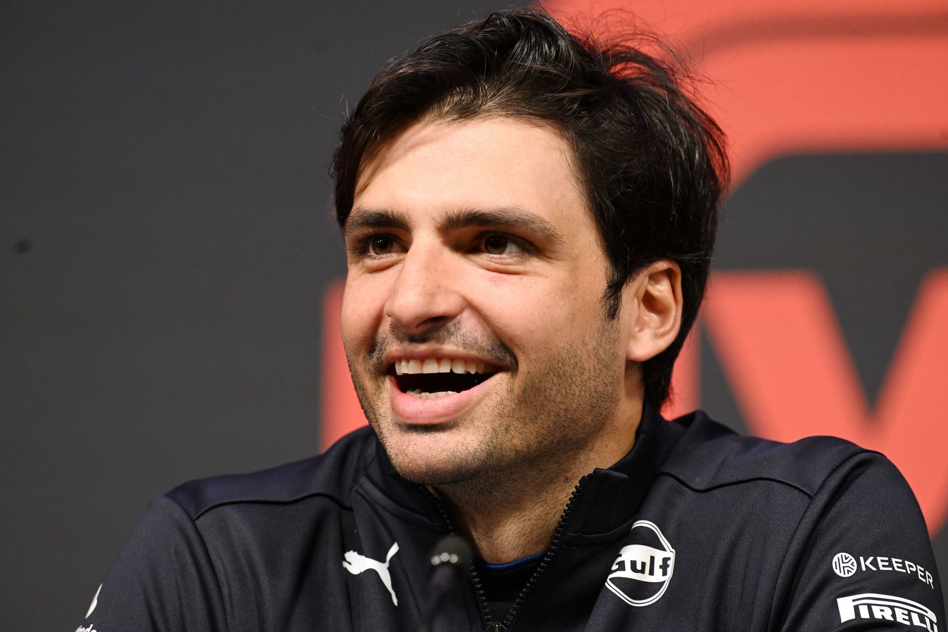 Carlos Sainz at the press conference before F1 75 Live - Source: Getty