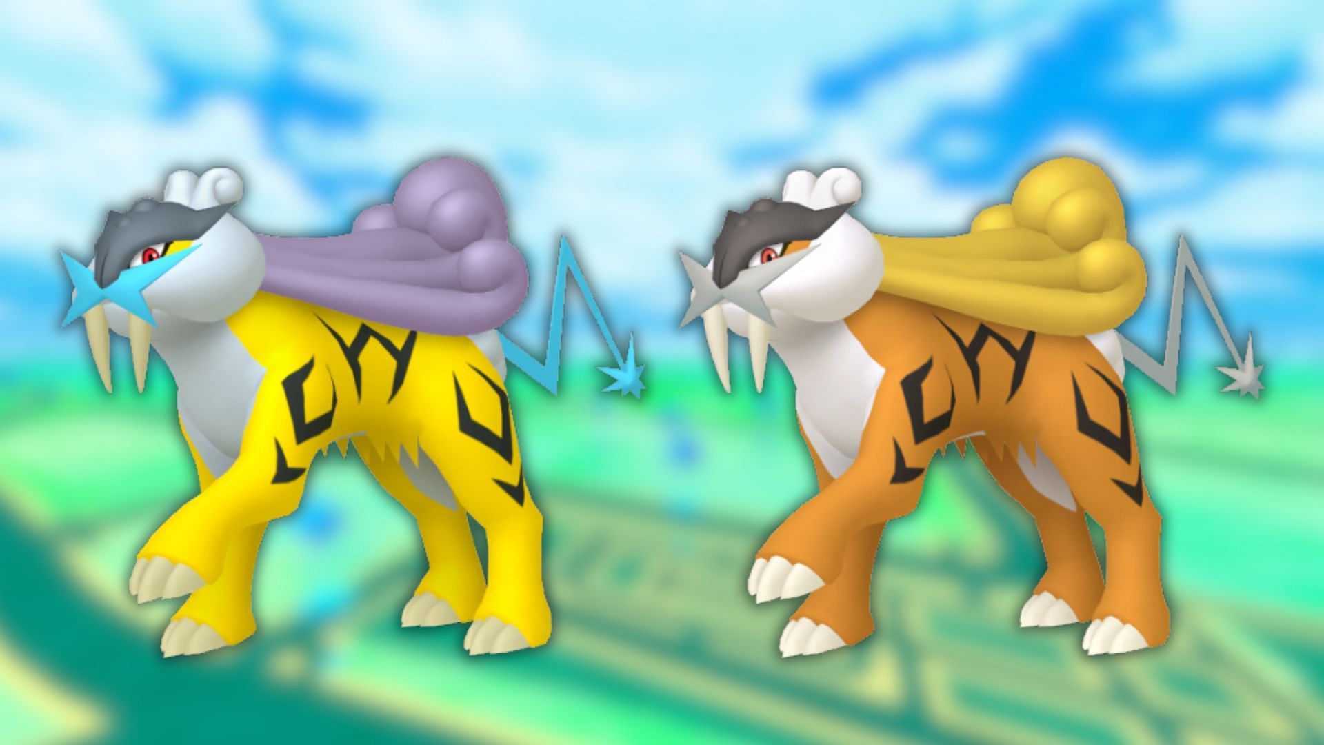 Raikou and its shiny variant (Image via The Pokemon Company)