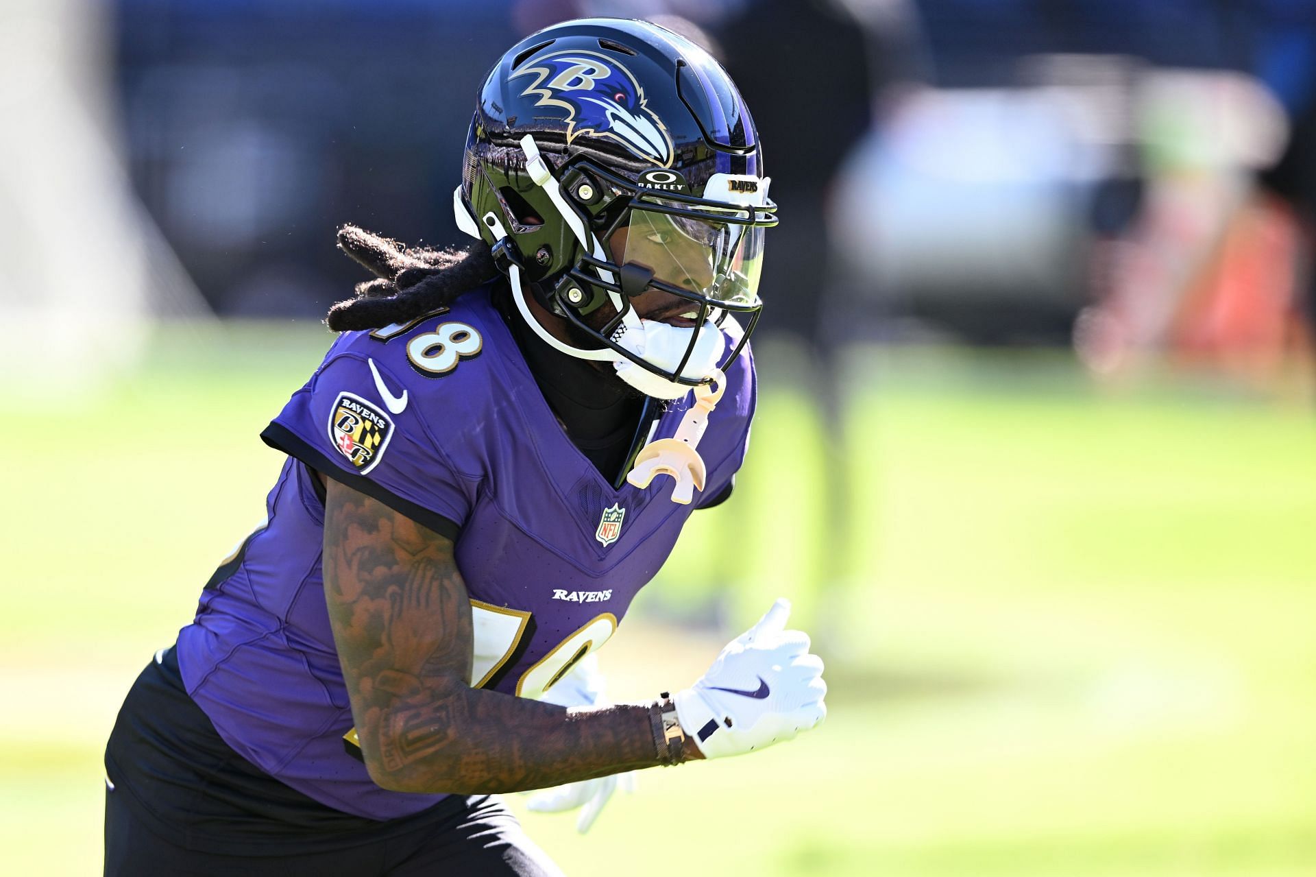 Diontae Johnson in action for the Baltimore Ravens - Source: Getty