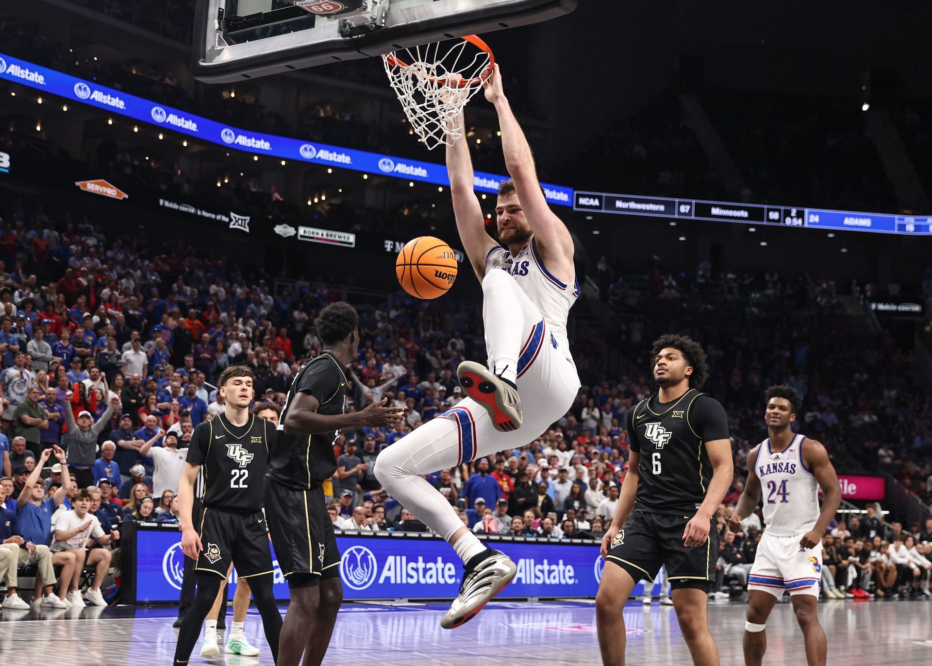 COLLEGE BASKETBALL: MAR 12 Big 12 Tournament UCF vs Kansas - Source: Getty