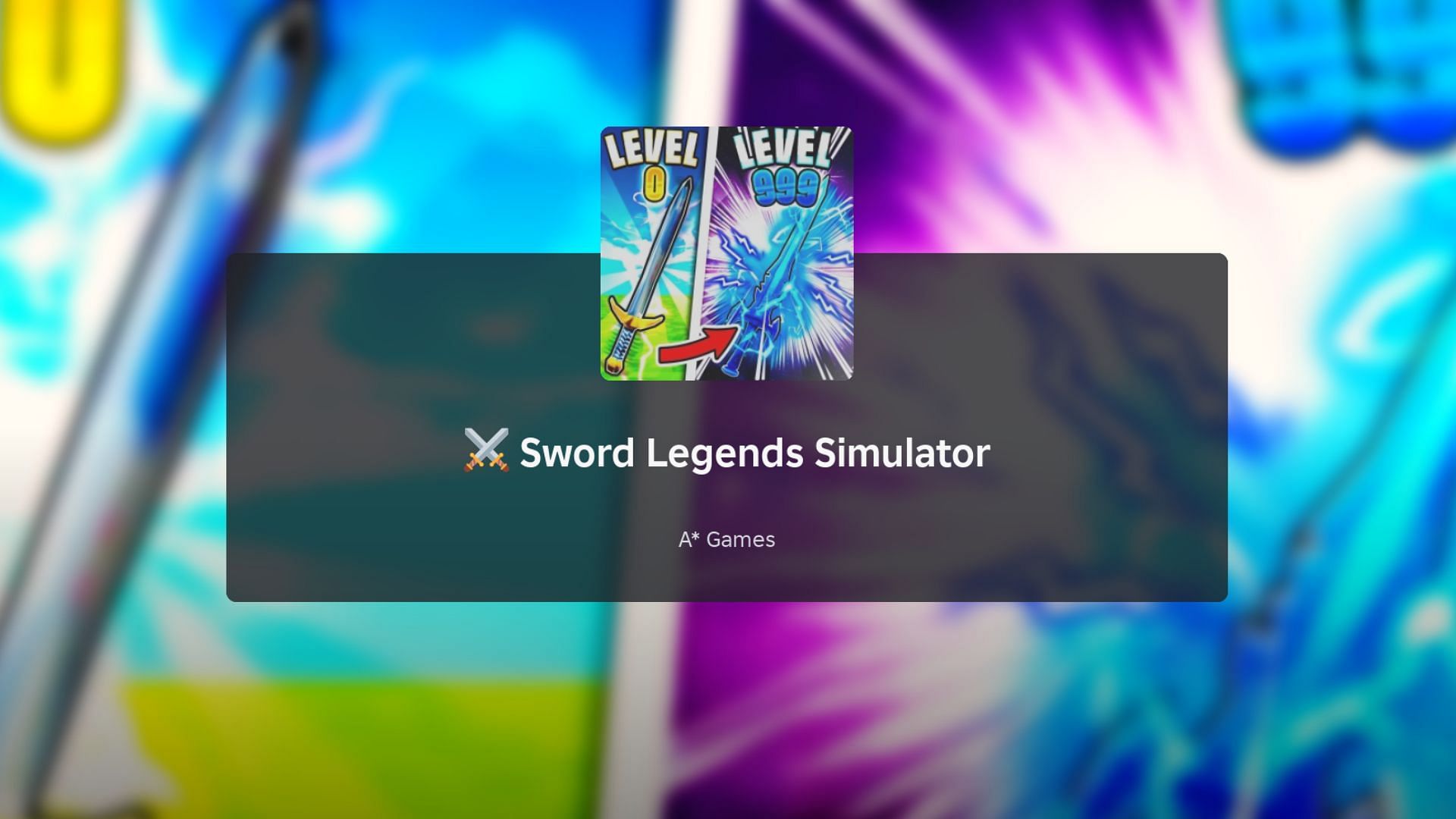 Sword Legends Simulator loading screen