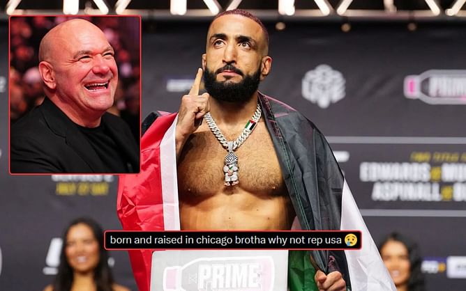 "Someone in the UFC was really mad" - Fans react as Belal Muhammad urges Dana White to fix removal of Palestinian flag from beside his name on website
