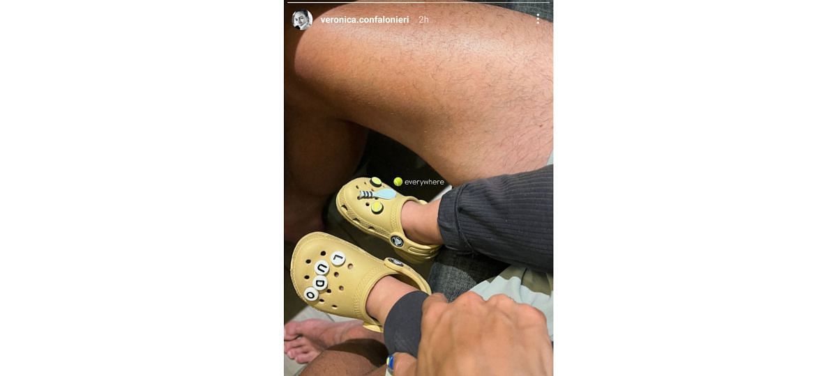 Screengrab of Lorenzo Musetti&#039;s girlfriend Veronica Confalonieri&#039;s Instagram stories (@veronica.confalonieri)