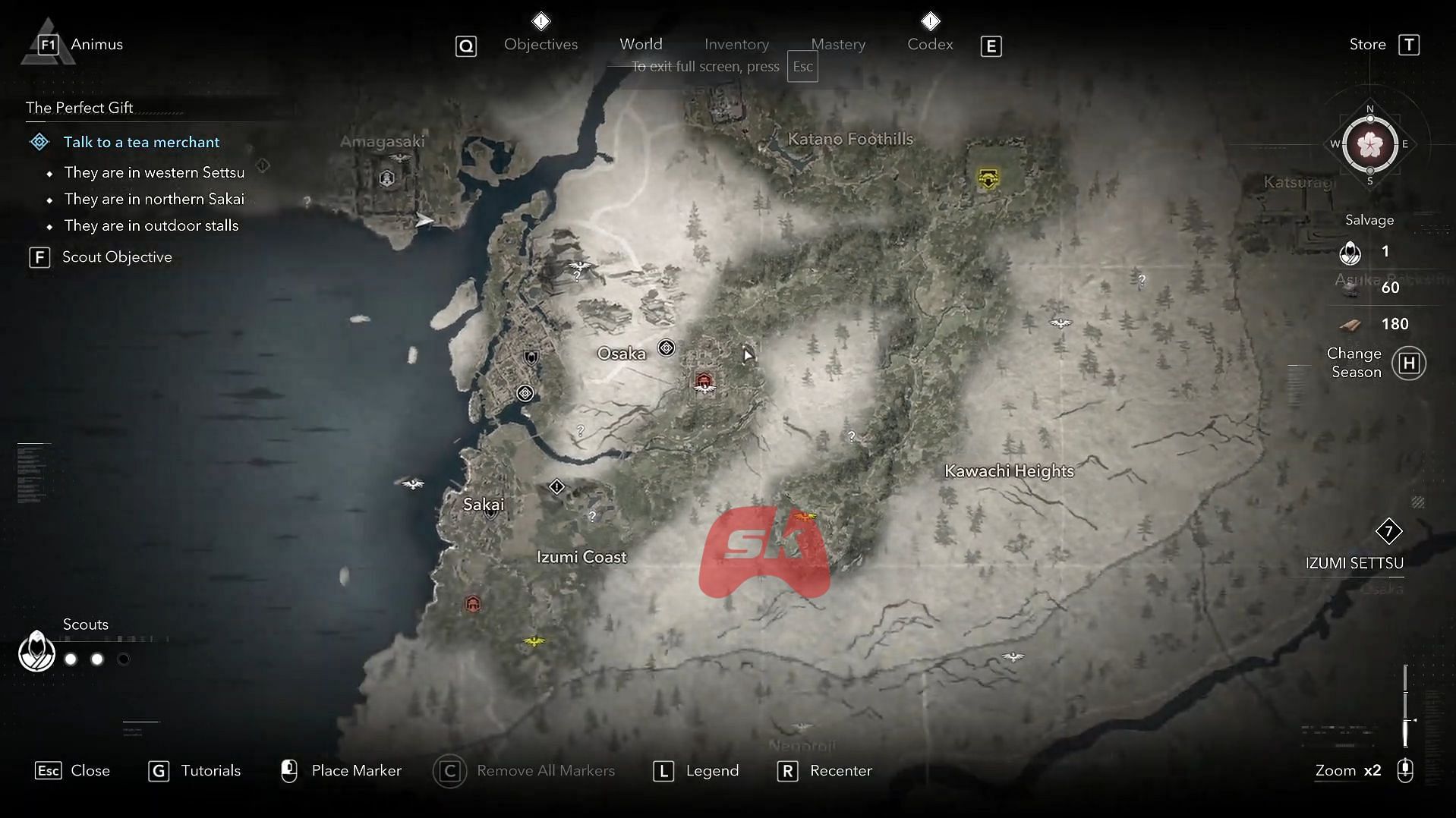 Use scouts to track quests (Image via Sportskeeda Gaming || Ubisoft)