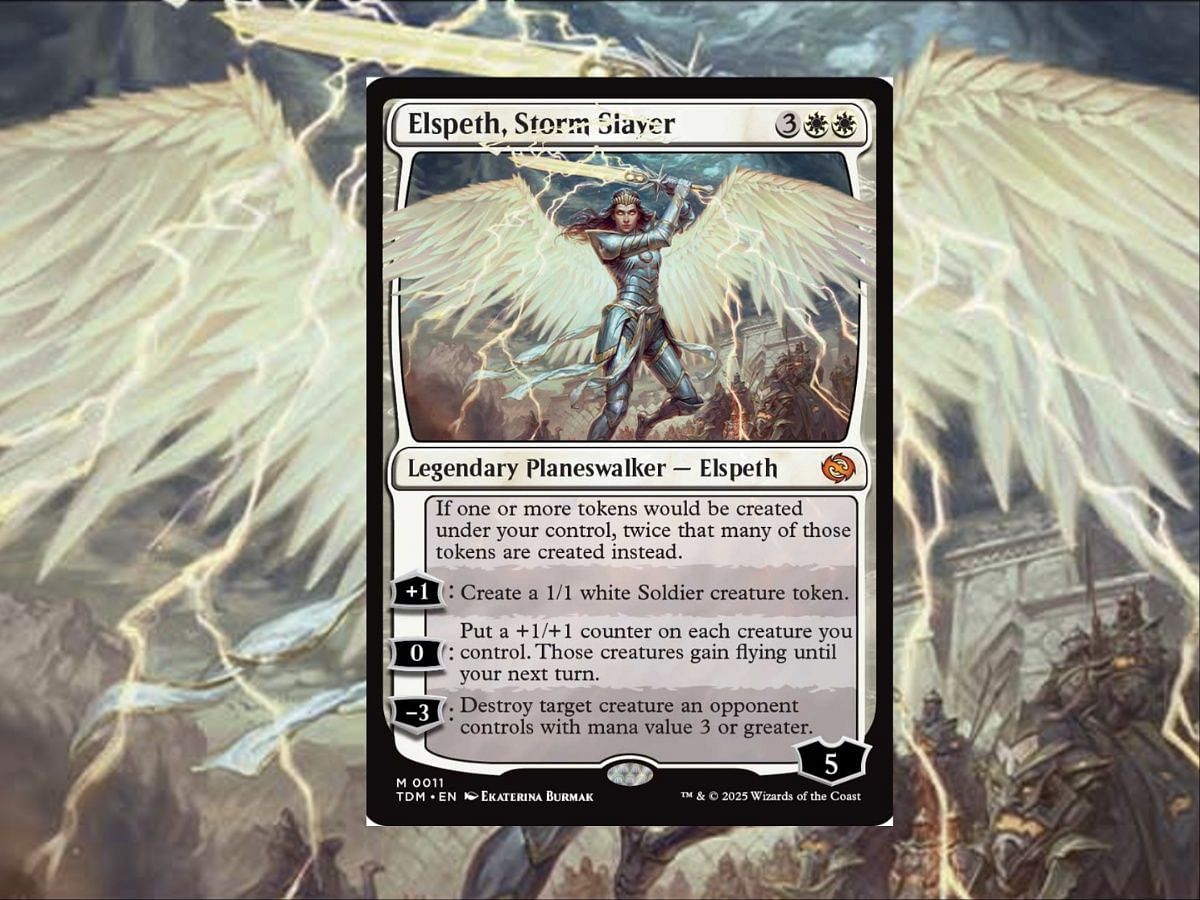 Behold, the mighty leader of men and angels, Elspeth! (Image via Wizards of the Coast)