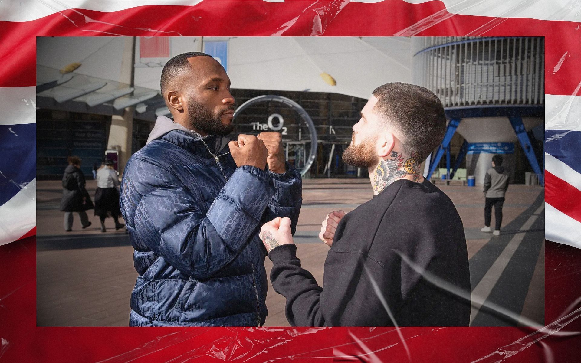 Sean Brady (right) weighs in on Leon Edwards (left) ahead of UFC London. [Image courtesy: Getty Images]