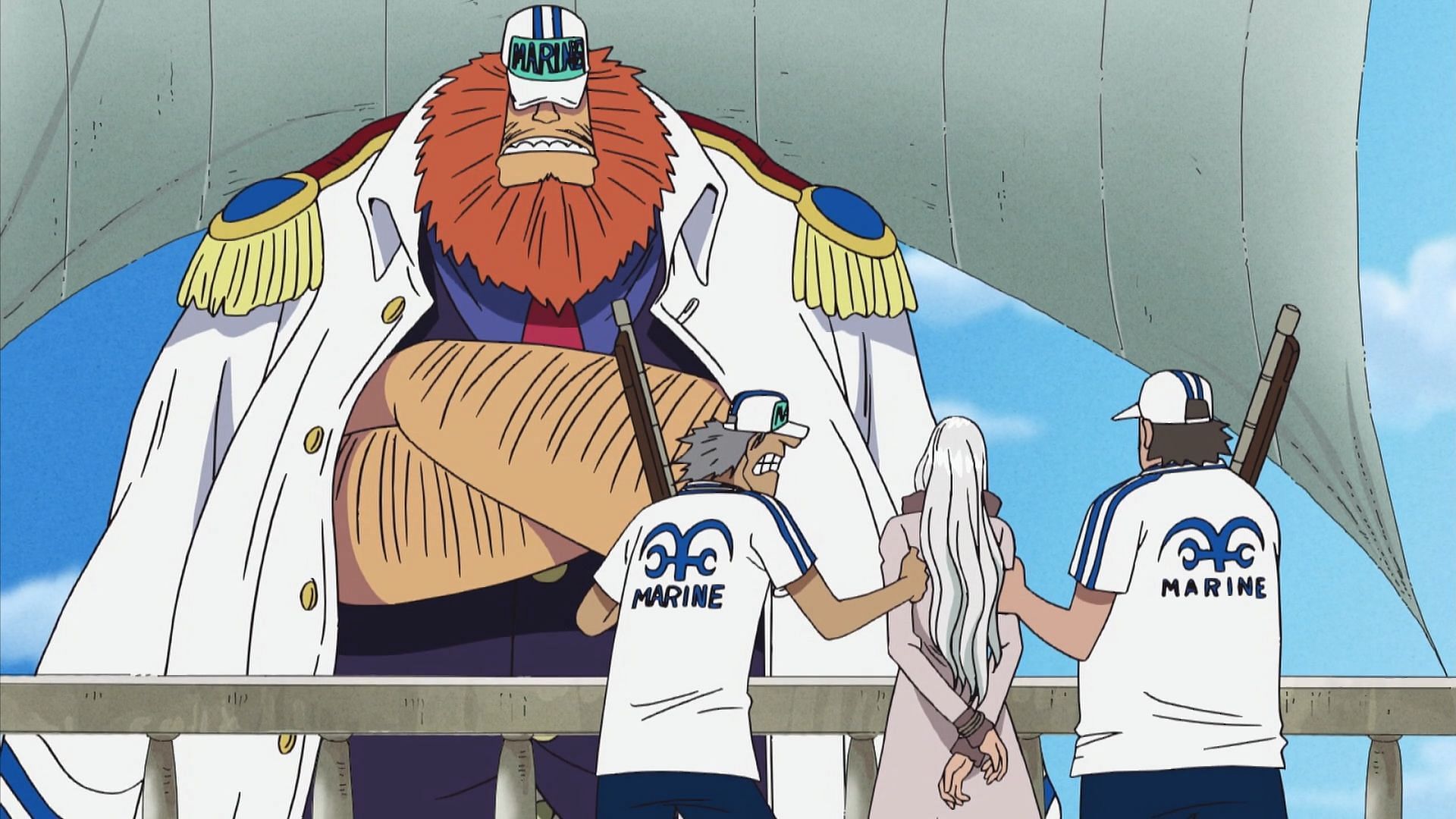 Ex-Marine Vice Admiral Jaguar D. Saul proves he can still fight in the latest One Piece chapter 1142 spoilers (Image via Toei Animation)