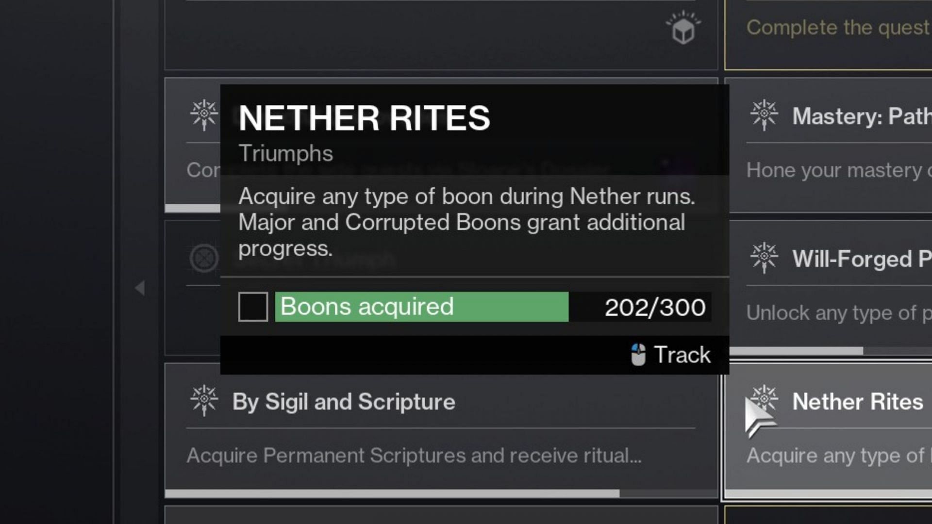 Nether Rites triumph (Image via Bungie) 