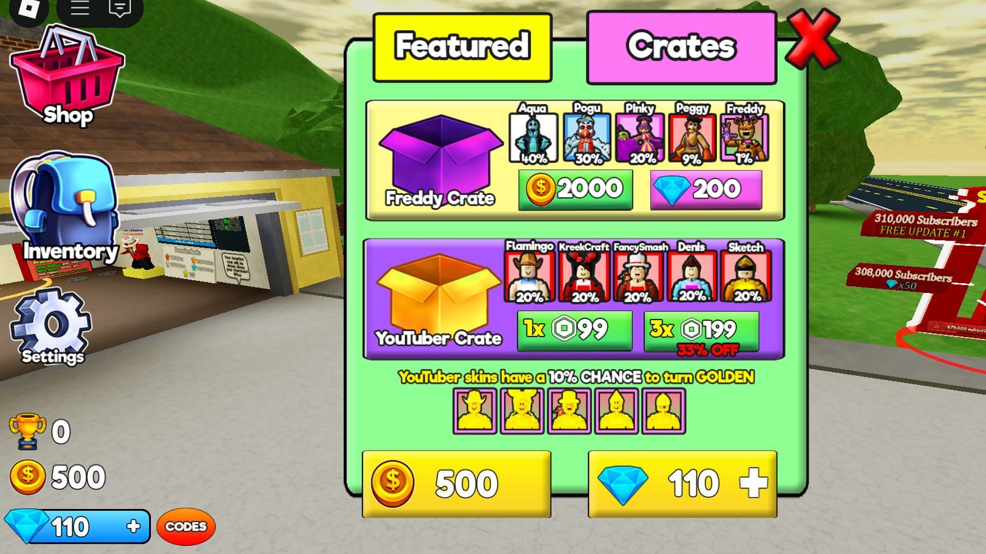 Shop in Freddys Playground (Image via Roblox)