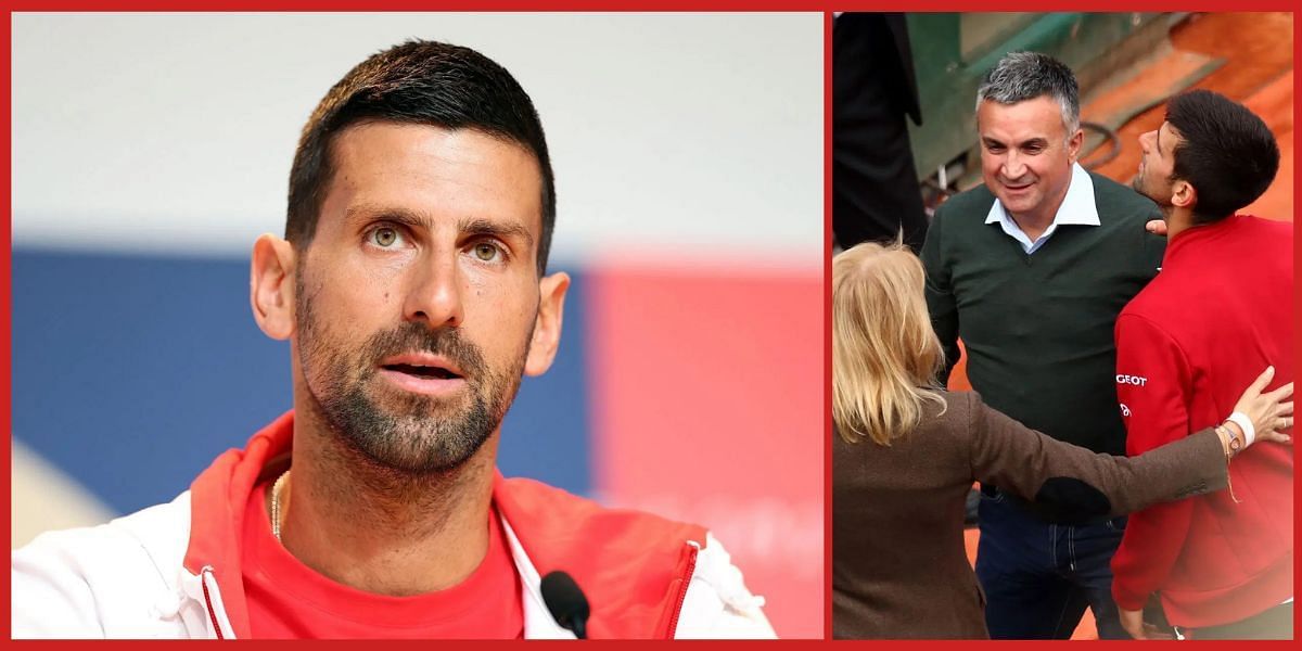 Novak Djokovic and father Srdan (Source: Getty)