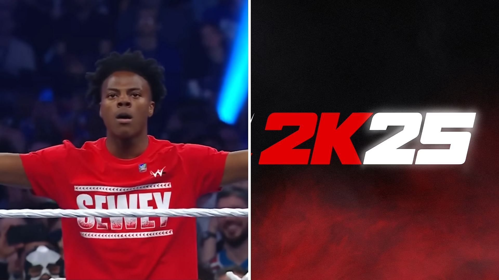 IShowSpeed is now a playable character in WWE 2K25 (Image via YouTube/@IShowSpeed, 2K Games)