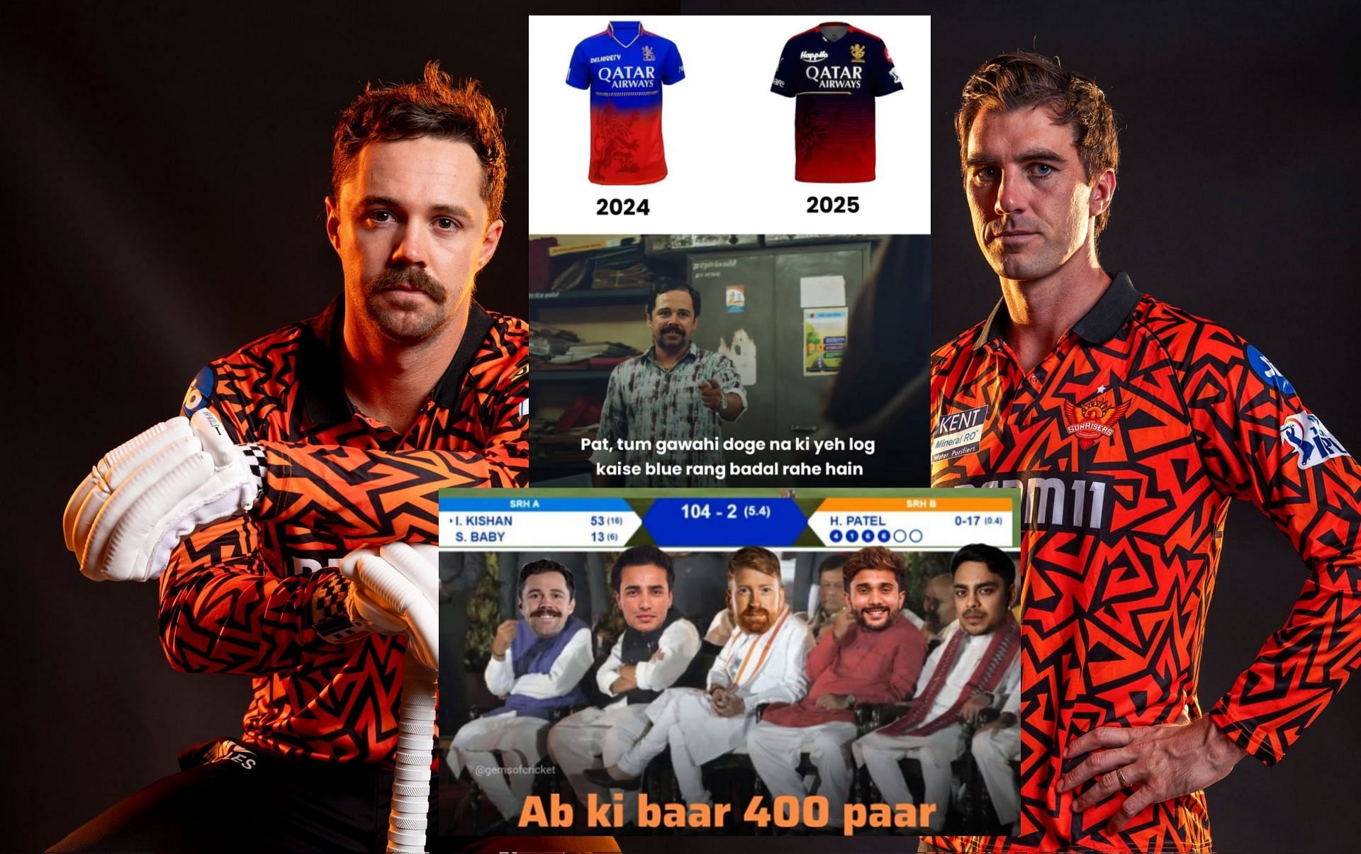 Fans share memes about SRH ahead of IPL 2025. (Images: X - @SunRisers, @GemsOfCricket, cricketfreakmemes_ )