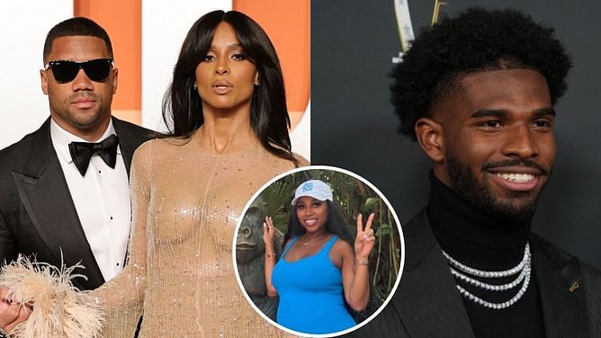 Shedeur Sanders' sister Deiondra reacts as Russell Wilson and his wife Ciara share a special moment online