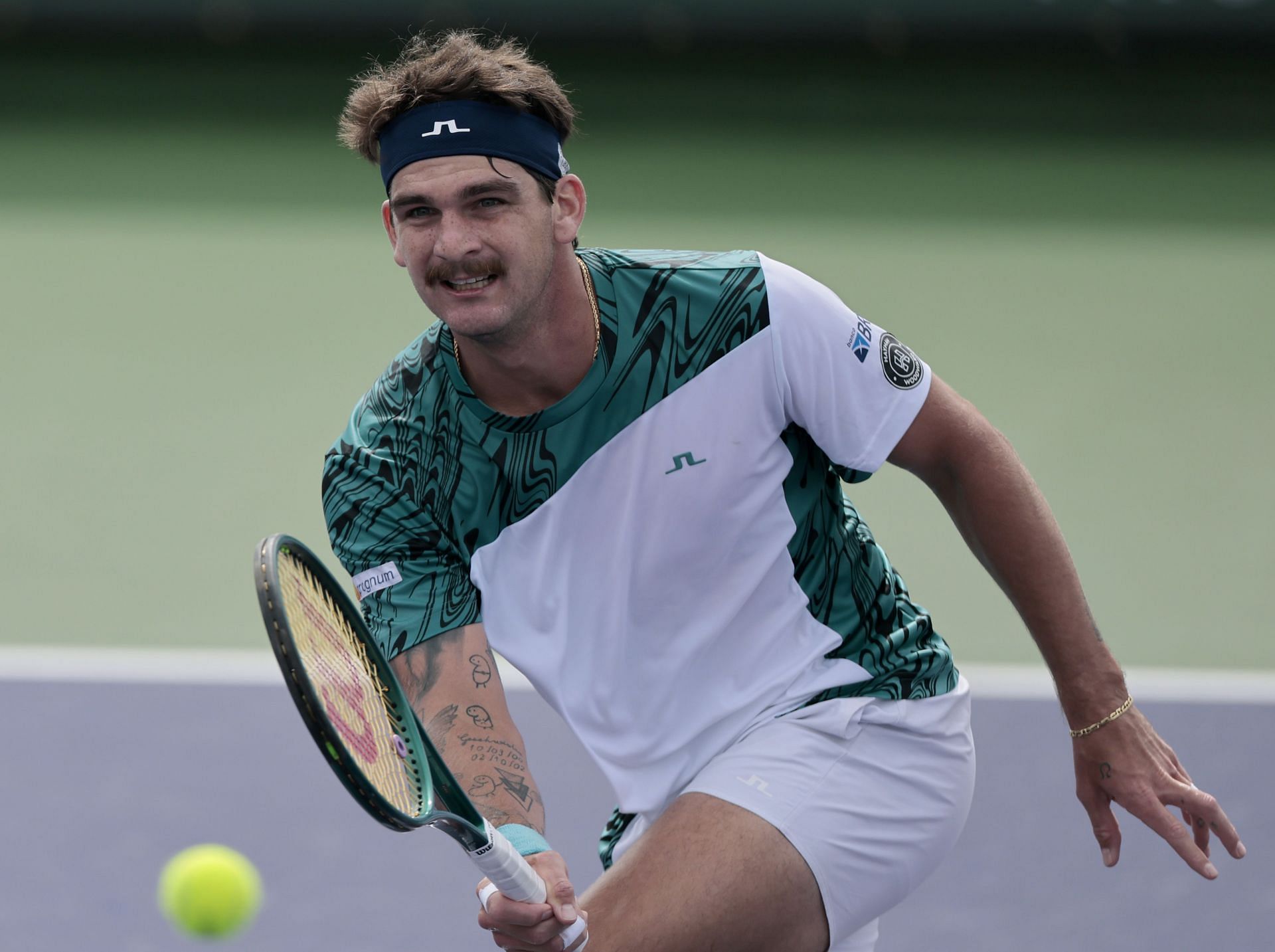 Thiago Seyboth Wild plays a volley at the BNP Paribas Open (Image Source: Getty)