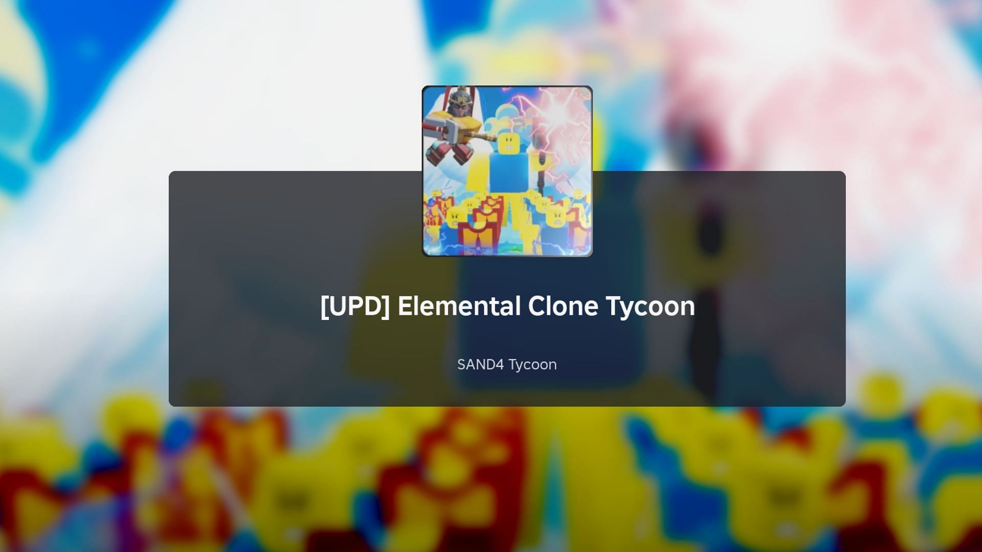 Elemental Clone Tycoon loading screen