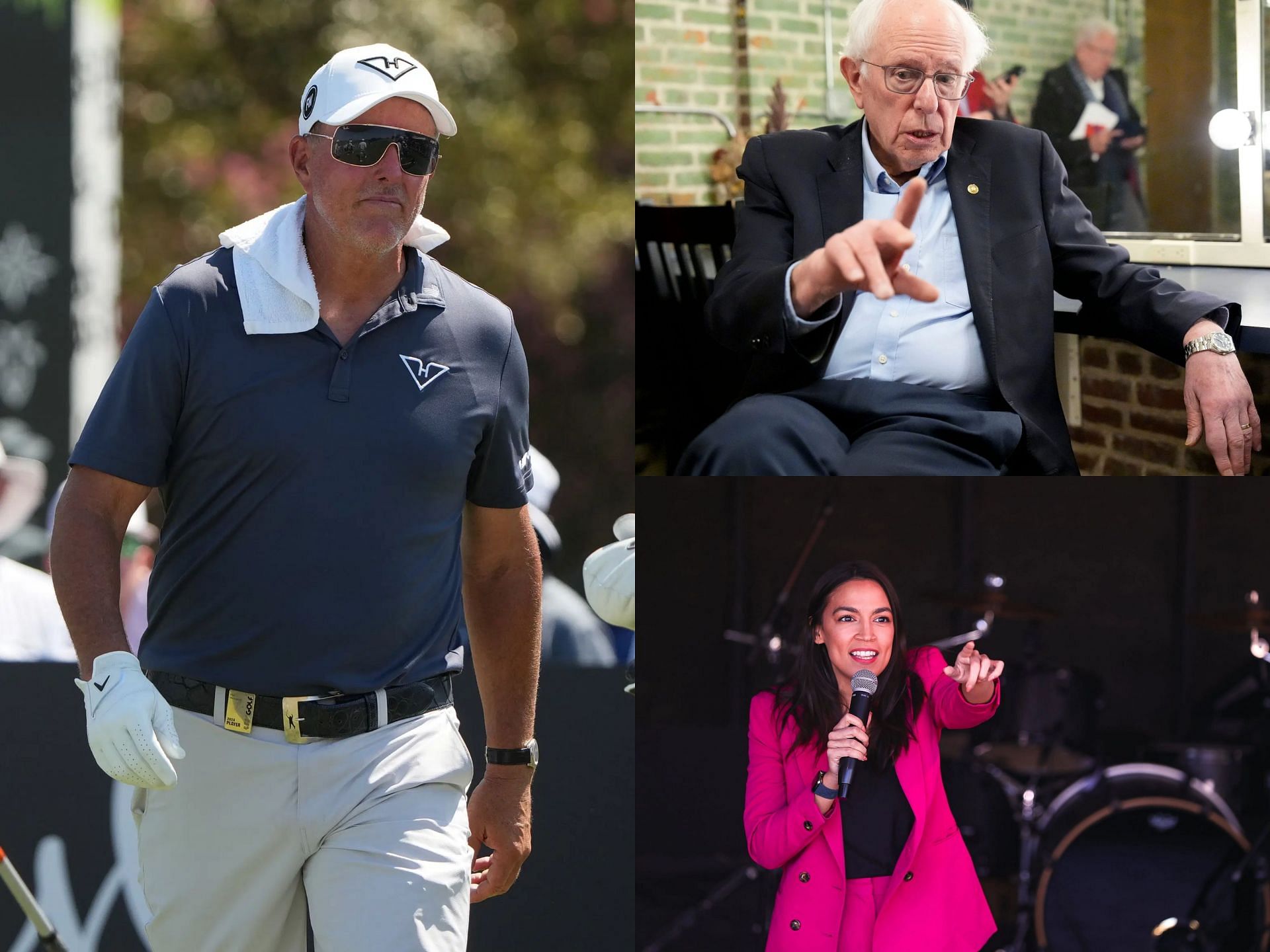 Phil Mickelson on Bernie Sanders and AOC (Image via Imagn)