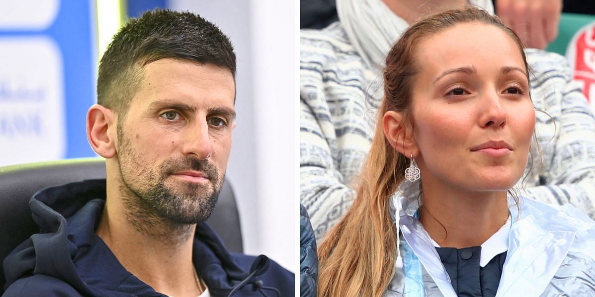 Novak Djokovic (L) and his wife Jelena Djokovic (R) [Image Source: Getty Images]