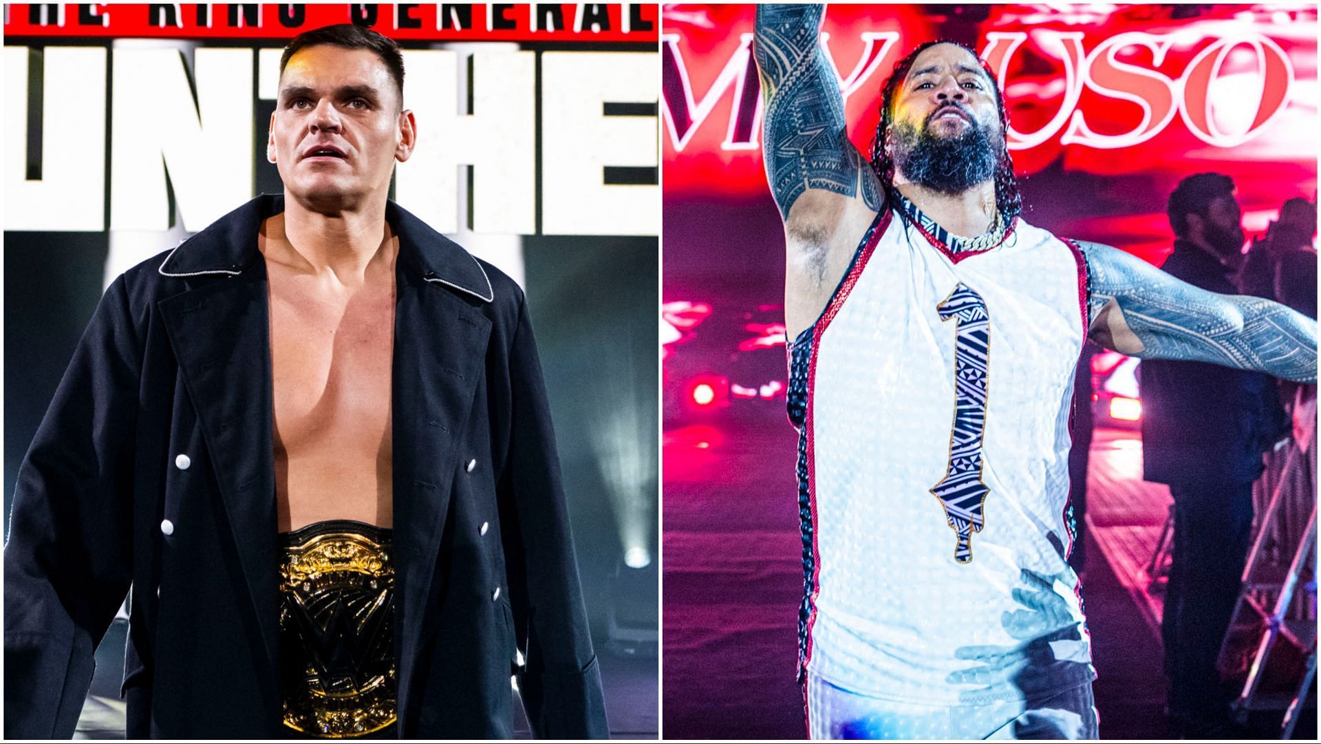 Gunther and Jimmy Uso at non-televised WWE live events